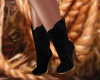 Black Suede Cowgirl Boot