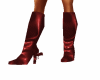 red metalic gun boots