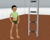 Animated aluminum ladder