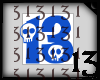 13 Skull Blue Royal NoBG