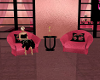 pink lounge chairs