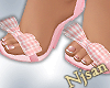 Pink Plaid Heels