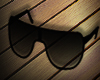 black glasses