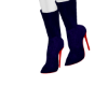 NAVY - Red Bottom Boots