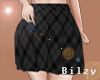 by. Black Plaid Skirt