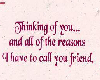 Thinking of you - Friend
