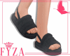 F! Black Cozy Slippers