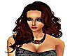 BEADED RED BROCHE