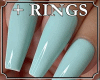 Mint Nails + Rings