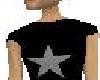 blk silver star baby tee
