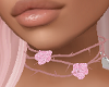 Pink Flowered Collar