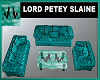 teal couch set w table