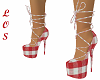 Cntry Red Checked Heels