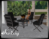 Black outdoor fire chat
