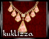 KUK)necklaces peach cute