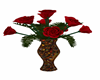 red roses in vase