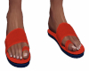 Adrian Orange Flip Flops