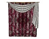 burgundy sliver curtain 