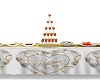 gold-white buffet table