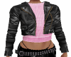 Leather Jacket Pink Top