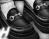 Blk Loafers w Yt Socks