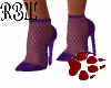 Purple Fishnet Pumps