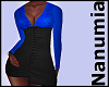 corset dress black&blue