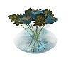 Flowers Vase Blue Gold