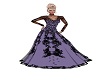 NA-Purple/Blk Lace Gown
