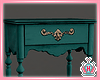 Teal Wooden End Table