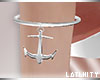 L* Silver Anchor Armband