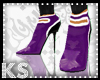 {K} Ankle Purple Boots