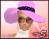 ~S Pink PolkaDot Sun Hat