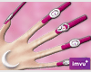 Dark Pink Jewelry Nails