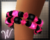 *W* Pink Black Bracelets