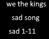 we the kings sad song