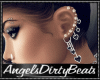 Black heart earrings