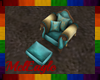 Teal Gold Cuddle Chair
