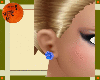 Liz's blue paw earrings