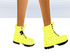 Yellow Plaid Boots