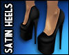 Black Satin Heels