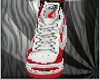 red n white  shoes
