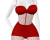 Fishnet Dress Red