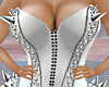 White LatexSpiked Corset