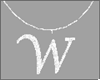 Letter W Necklace - F -