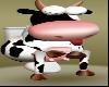 Crazy Cow on Tiolet Fun Funny Hilarious