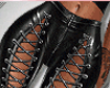 Leather Lace-up pants