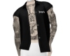 Black Open Shirt +tattoo