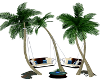 Blue Palm Swing Set