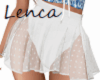 Polka white skirt mini